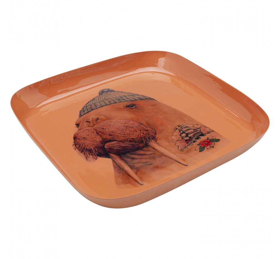 Dienblad Ego oranje walrus Kare Design