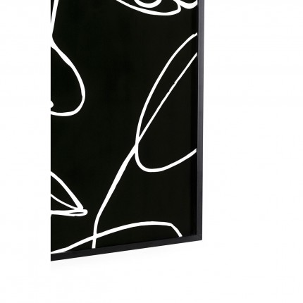 Schilderij Faccia Arte zwart en wit 150x100cm Kare Design