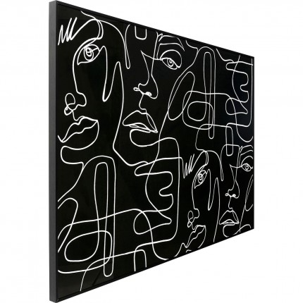 Framed Picture Faccia Arte black and white 150x100cm Kare Design