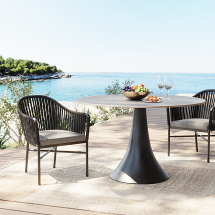 Outdoor Chair with armrests Santanyi grey Kare Design