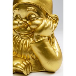 Figurine décorative Nain doré 21cm