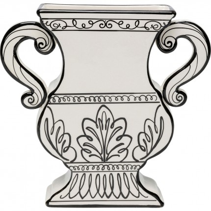 Vase Favola white and black Kare Design