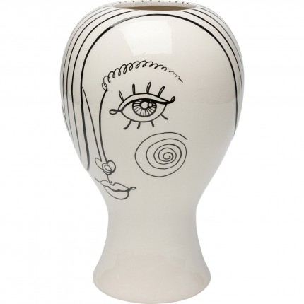 Vase Favola woman white and black Kare Design