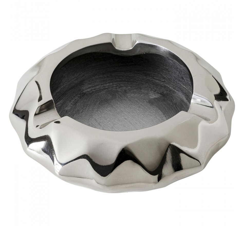 Cendrier Avantgard argenté 15cm Kare Design