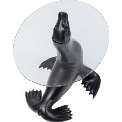 Bijzettafel zeeleeuw zwart Ø50cm Kare Design