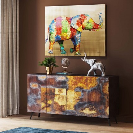 Picture Touched elephant pineapples 120x90cm Kare Design