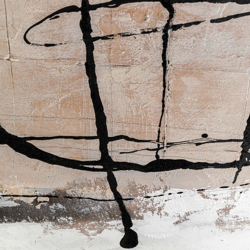 Tableau encadré Dust gris 100x100cm