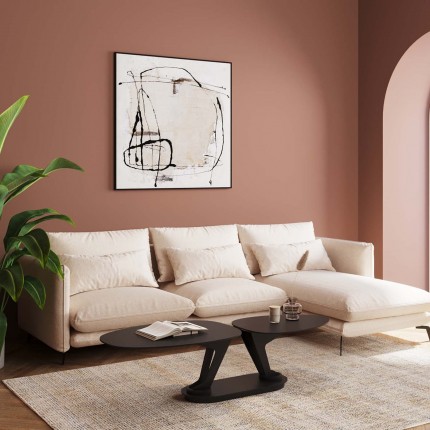 Schilderij Frame Dust 100x100cm grijs Kare Design