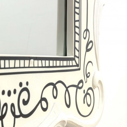 Spiegel Favola 67x50cm wit en zwart Kare Design