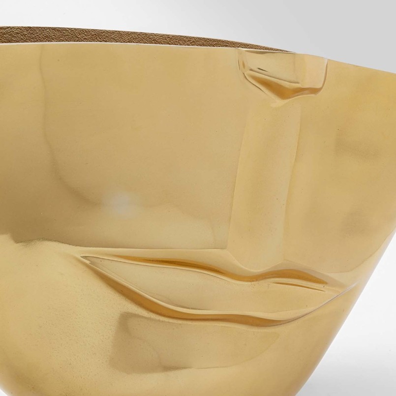 Vase Half Face doré 46cm