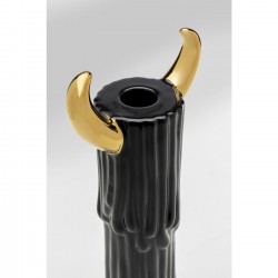 Kandelaar Yeti 30cm zwart en goud Kare Design