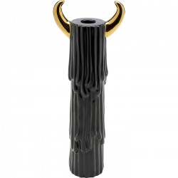 Kandelaar Yeti 30cm zwart en goud Kare Design