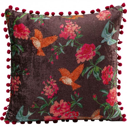 Cushion black birds and flowers Kare Design