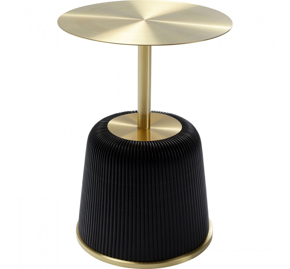 Bijzettafel Endless Vegas zwart en goud Ø40cm Kare Design
