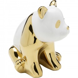 Decoratie panda goud en wit 18cm Kare Design
