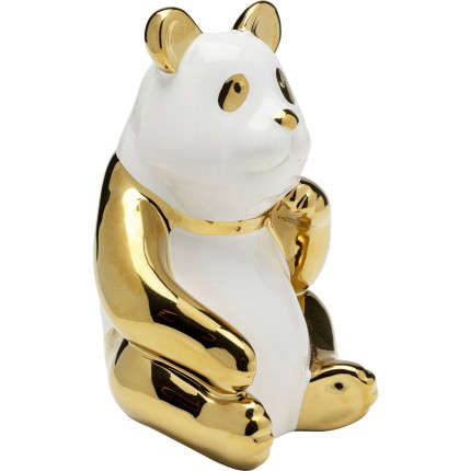Deco panda gold and white sitting 19cm Kare Design