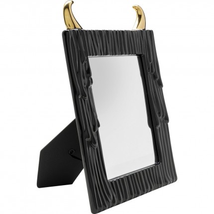 Table Mirror Yeti black and gold 19x29cm Kare Design