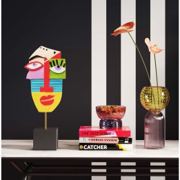 Multicolored abstract face decoration - Kare Design