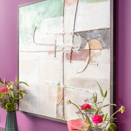 Schilderij Frame Dust 120x120cm groen Kare Design