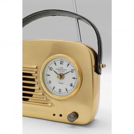 Table Clock radio gold Kare Design