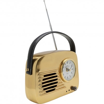 Table Clock radio gold Kare Design