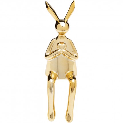 Deco rabbit gold sitting heart Kare Design