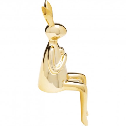 Decoratie konijn goud zittend hart Kare Design