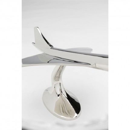 Decoratie vliegtuig zilver Kare Design