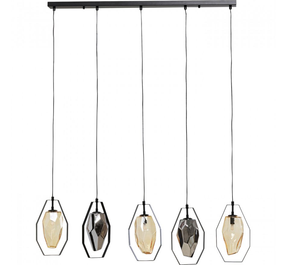 Hanglamp Diamond Fever 110cm zwart Kare Design