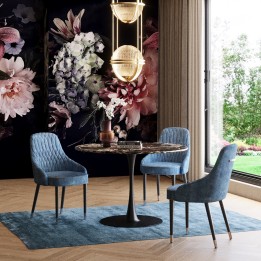 Black marble effect table - Schickeria - Kare Design
