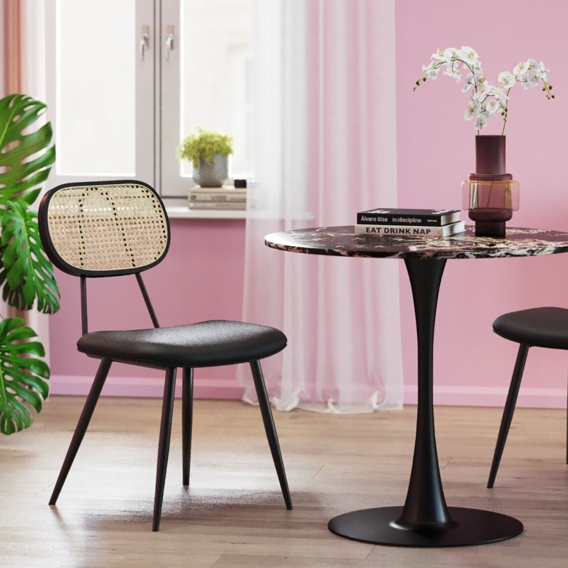 Black marble effect table - Schickeria - Kare Design