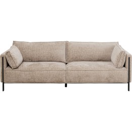 Canapé 3 places en tissu beige - Victor - Kare Design