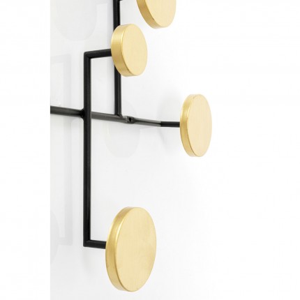Wall Coat Rack Art Circles 79cm gold Kare Design