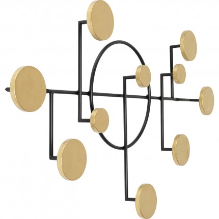 Wand kapstok Art Circles 79cm gold Kare Design