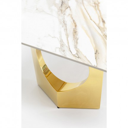 Table Eternity Oho white and gold 180x90cm Kare Design