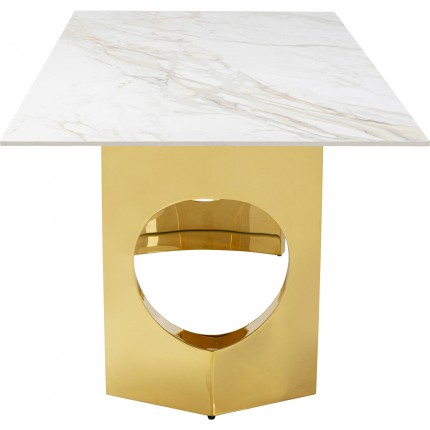 Table Eternity Oho white and gold 180x90cm Kare Design
