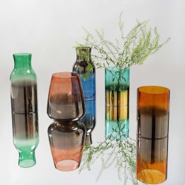 Groene glazen vaas - Glow - Kare Design