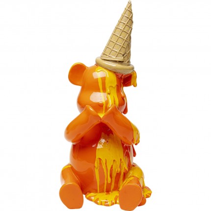 Decoratie beer zittend ijs oranje Kare Design