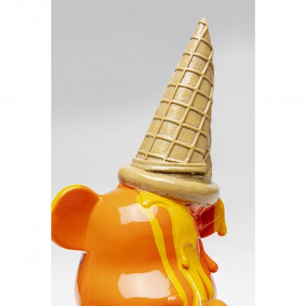 Deco bear sitting ice cream orange Kare Design