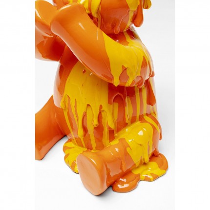 Decoratie beer zittend ijs oranje Kare Design