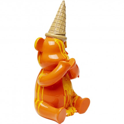 Deco bear sitting ice cream orange Kare Design