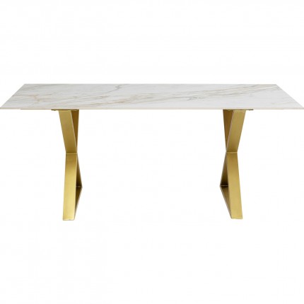 Table Eternity Cross white and gold 180x90cm Kare Design