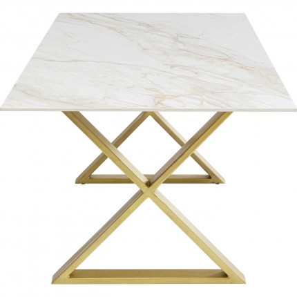 Table Eternity Cross white and gold 180x90cm Kare Design