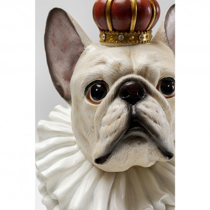 Decoratie bulldog wit koning Kare Design