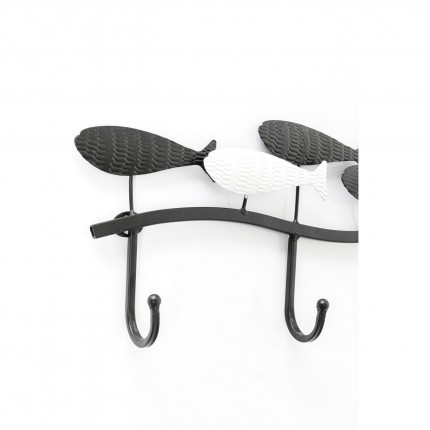 Wand Kapstock vis zwart en wit 62cm Kare Design