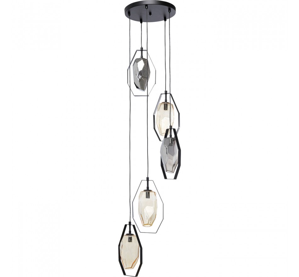 Hanglamp Diamond Fever Ø42cm zwart Kare Design