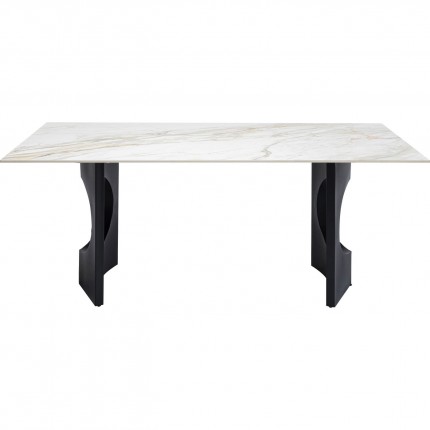 Table Eternity Oho white and black 180x90cm Kare Design
