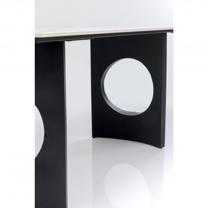 Eettafel Eternity Oho wit en zwart 180x90cm Kare Design