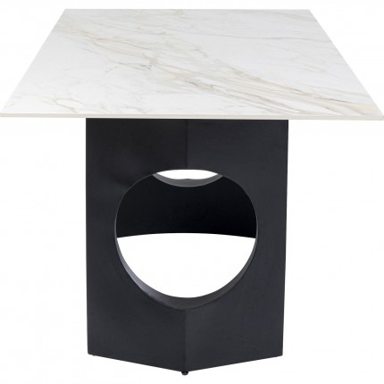 Table Eternity Oho white and black 180x90cm Kare Design