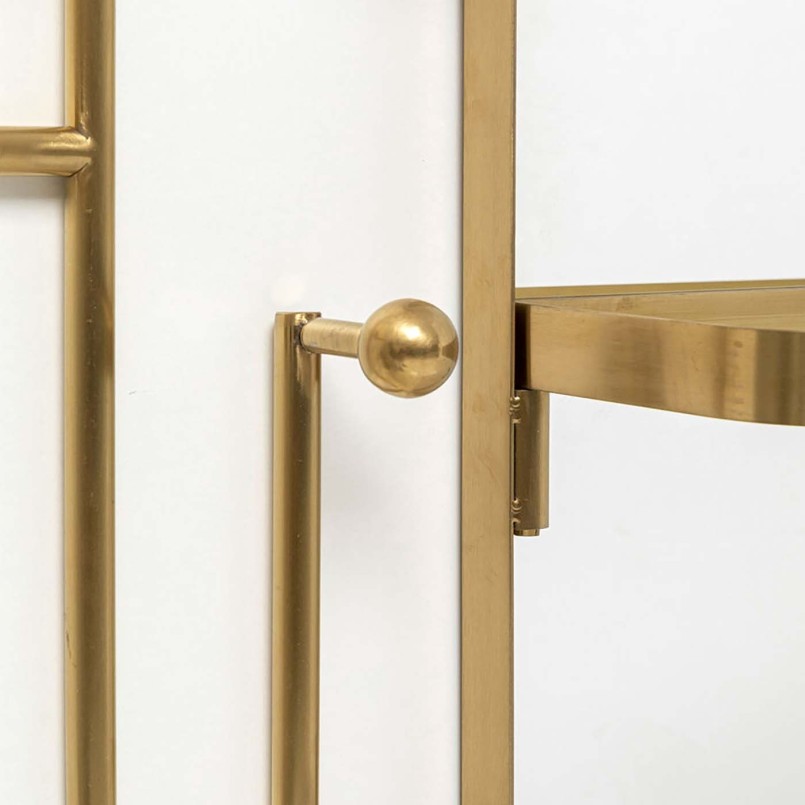 Porte-manteau avec miroir doré - Tristan - Kare Design
